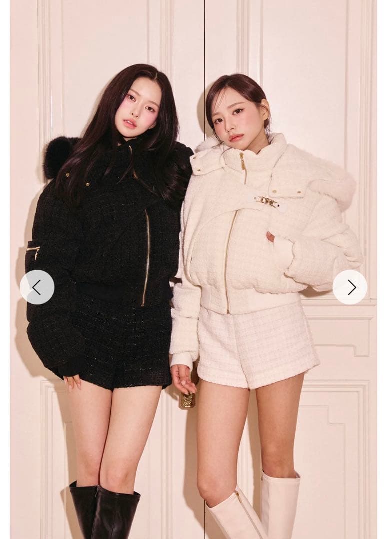 新品タグ付き Randy ベロアツイードショートパンツ ホワイト