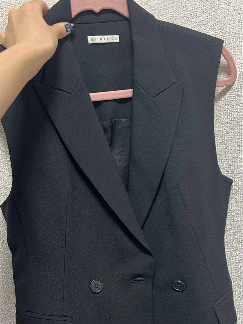 超美品　ESTNATIONロングベスト・ジレ