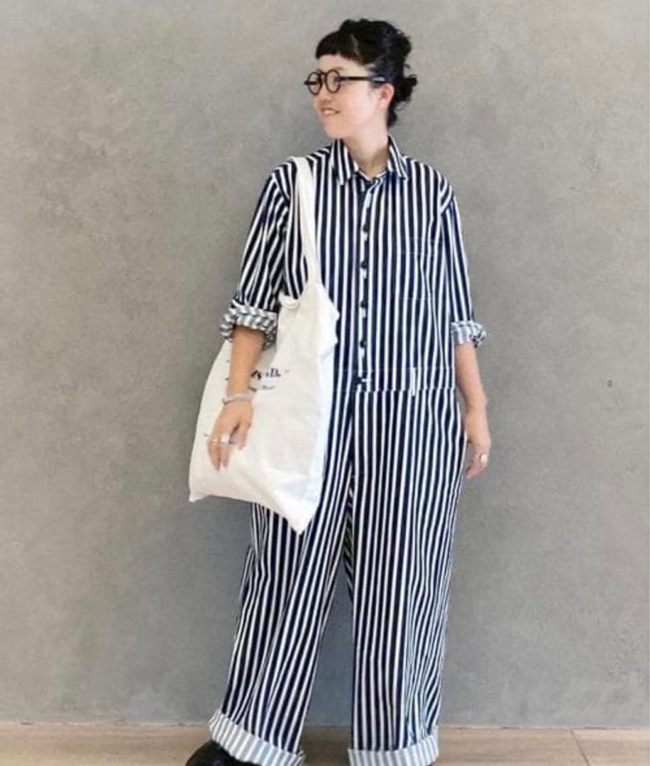 journal standard luxe ストライプ　オールインワン　つなぎ