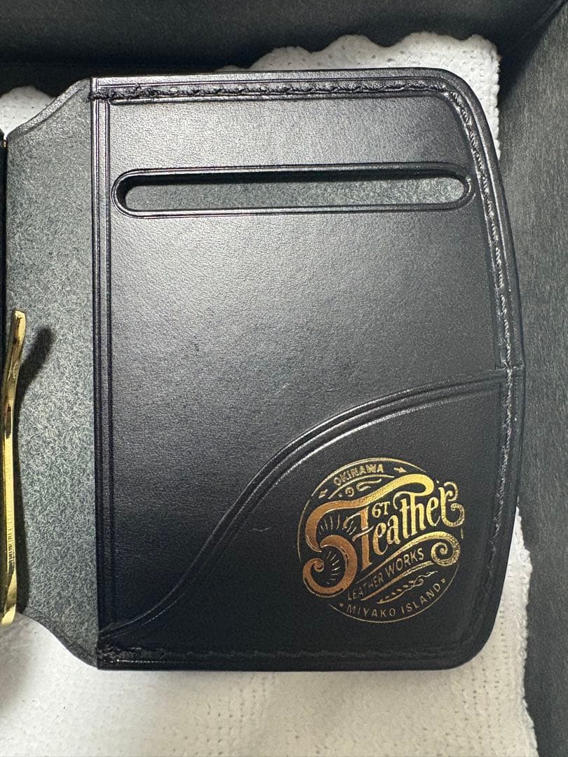 6T leatherworks マネークリップ　ブラック/ブッテーロ