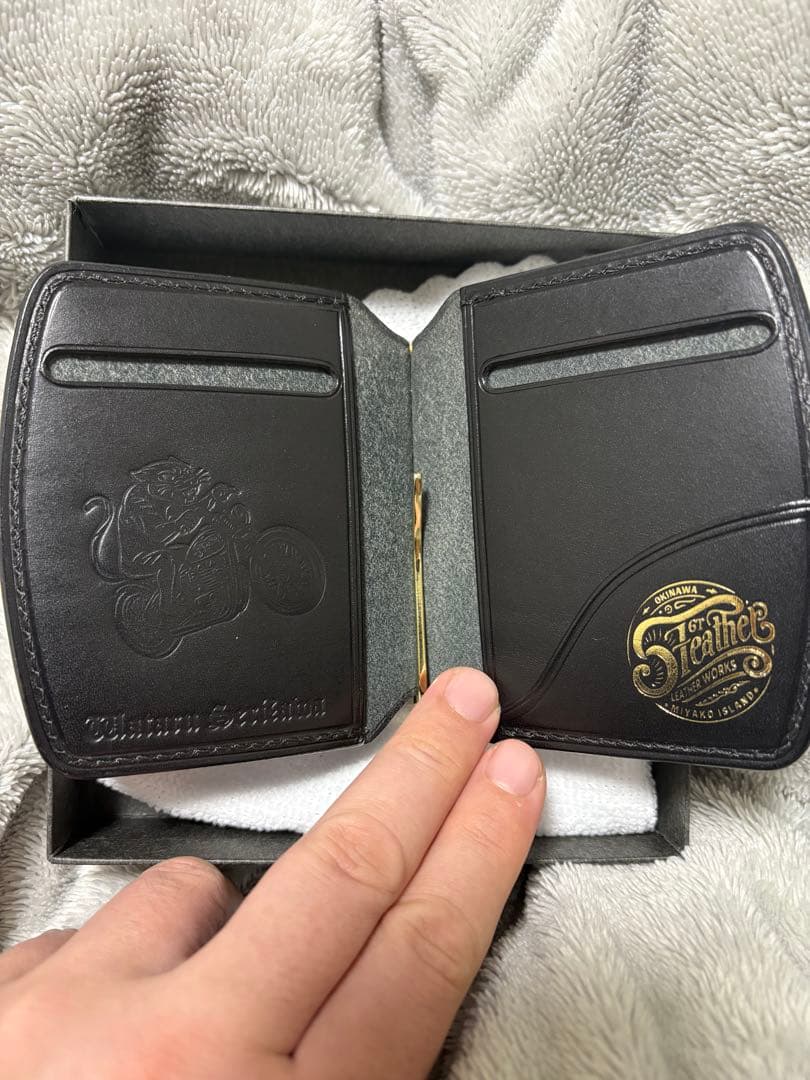 6T leatherworks マネークリップ　ブラック/ブッテーロ