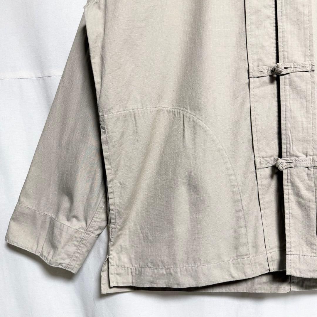 Lサイズ！peak リップストップチャイニーズシャツジャケット