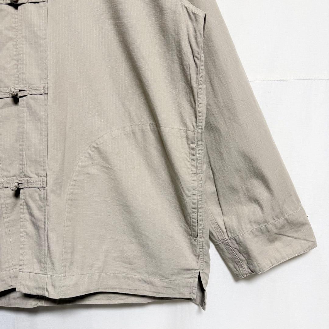 Lサイズ！peak リップストップチャイニーズシャツジャケット