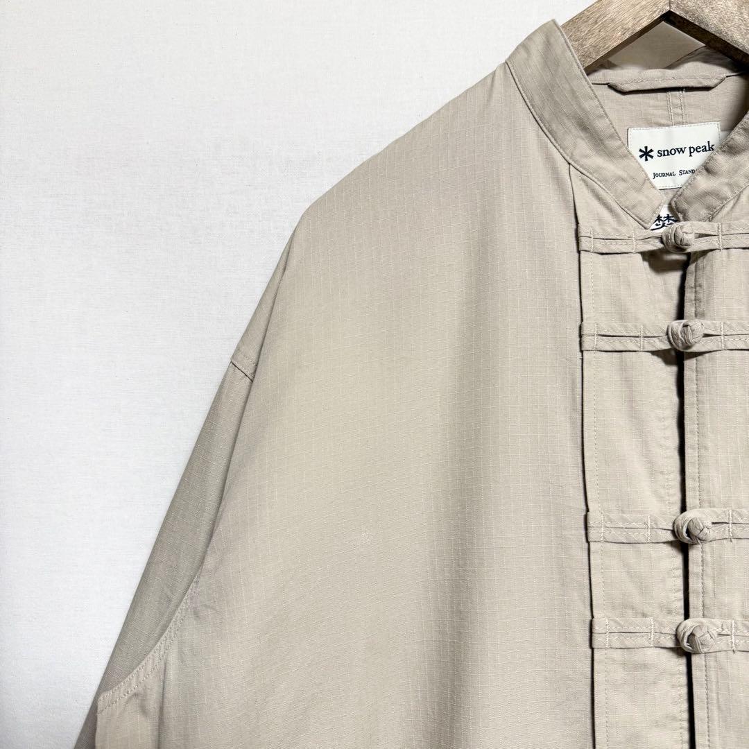 Lサイズ！peak リップストップチャイニーズシャツジャケット