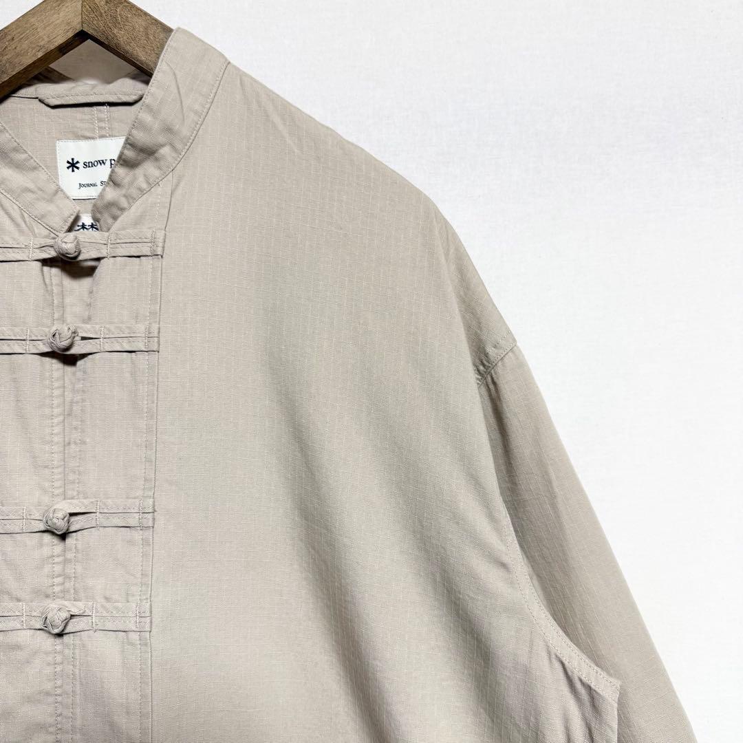 Lサイズ！peak リップストップチャイニーズシャツジャケット