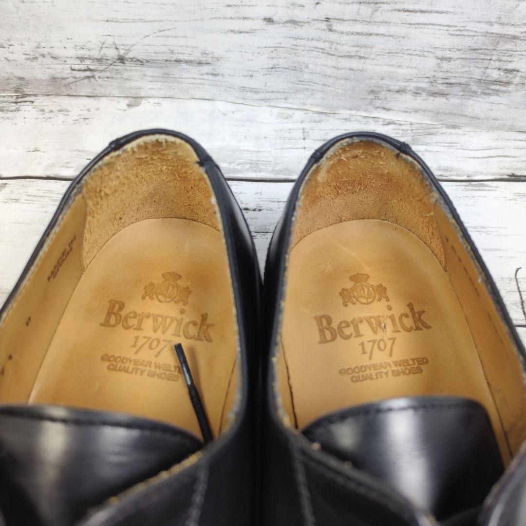 み*よ様 【Berwick1707】バーウィック5471 ブラック レザー 革靴