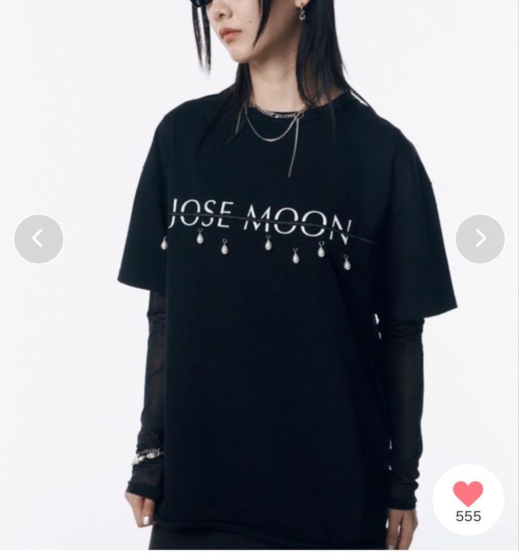 完売商品　JOSEMOON LOGO OVER TSHIRTwith PEARL