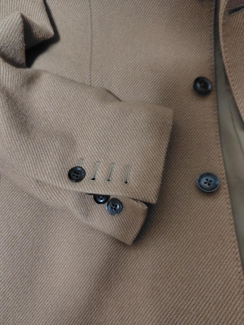 GalaabenDガラアーベントウールカシミアカルゼ チェスターコートMキャメル