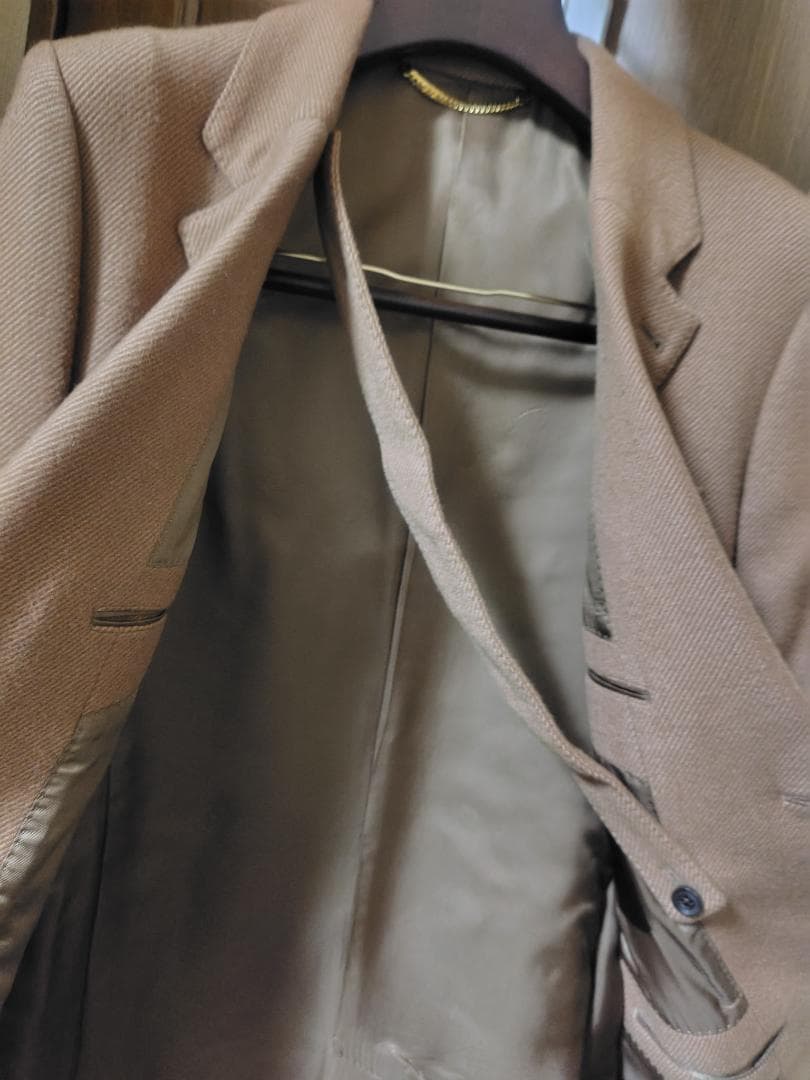 GalaabenDガラアーベントウールカシミアカルゼ チェスターコートMキャメル