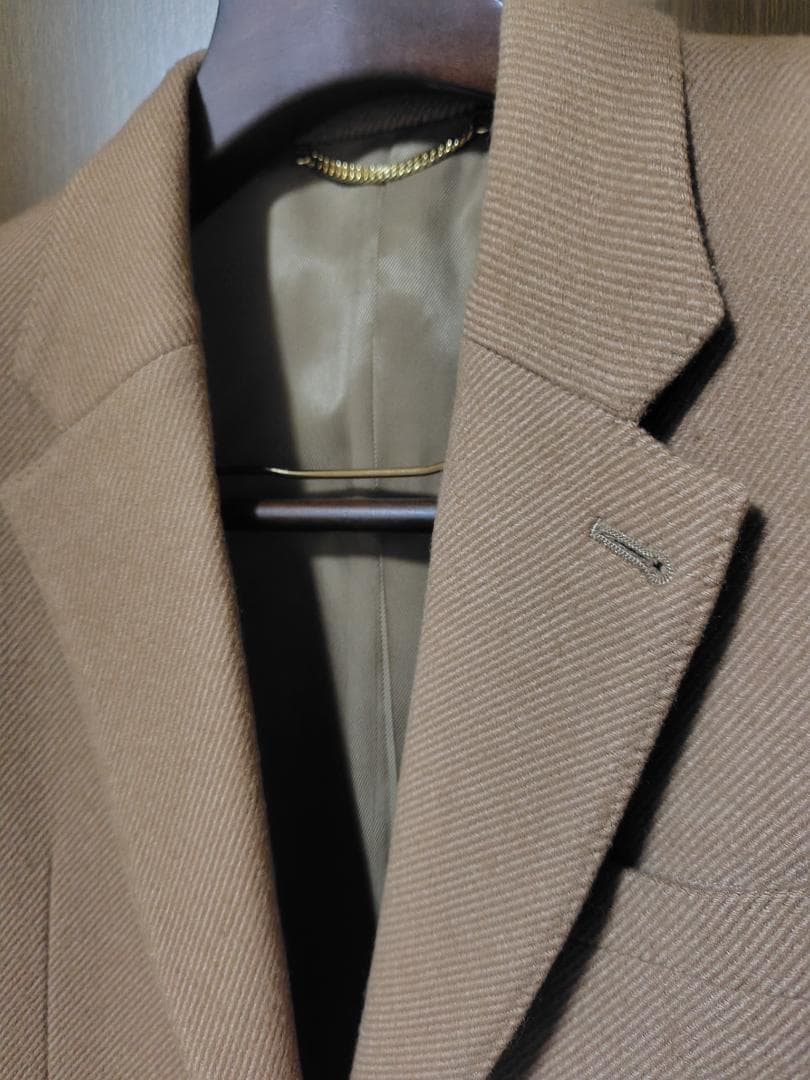 GalaabenDガラアーベントウールカシミアカルゼ チェスターコートMキャメル