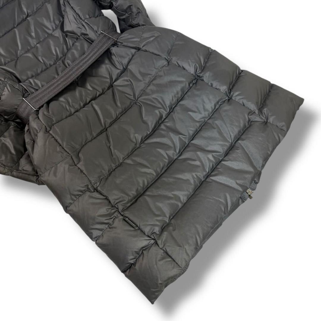【美品】MONCLER ナンテス ベルト付き ロングダウンコート グレー 0