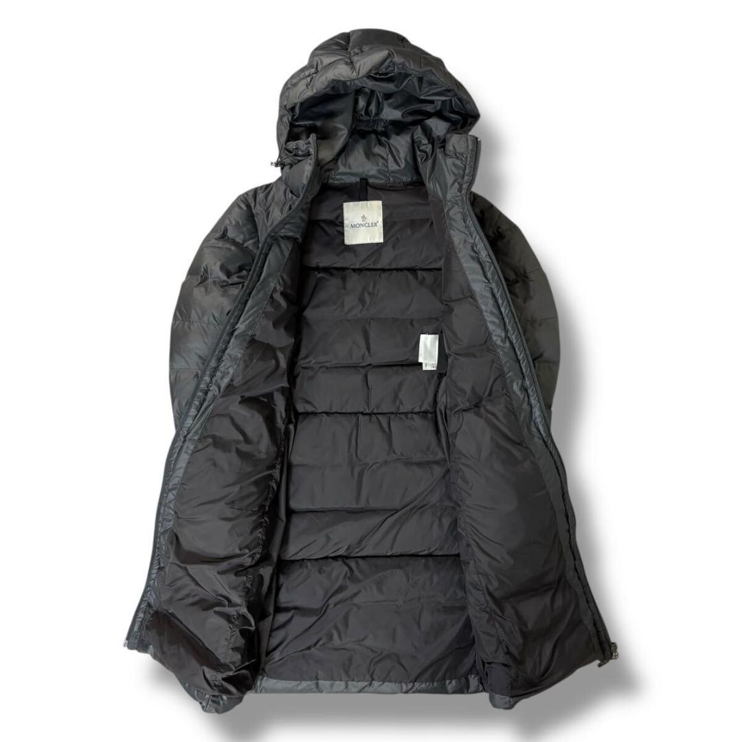 【美品】MONCLER ナンテス ベルト付き ロングダウンコート グレー 0