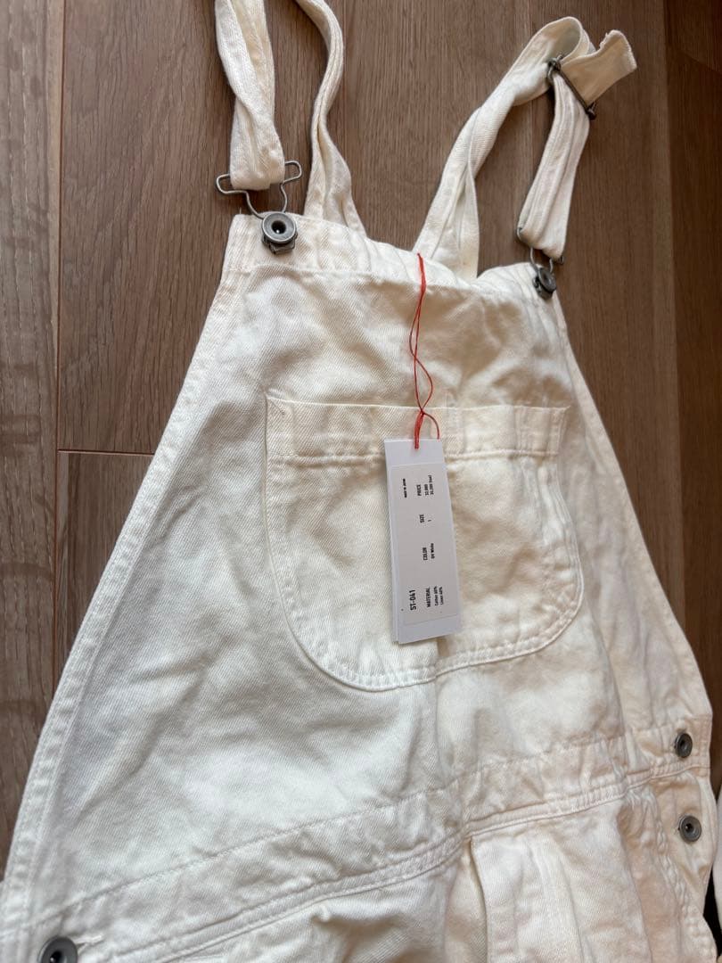 Veritecoeur ヴェリテクール　コットンリネンサロペット白