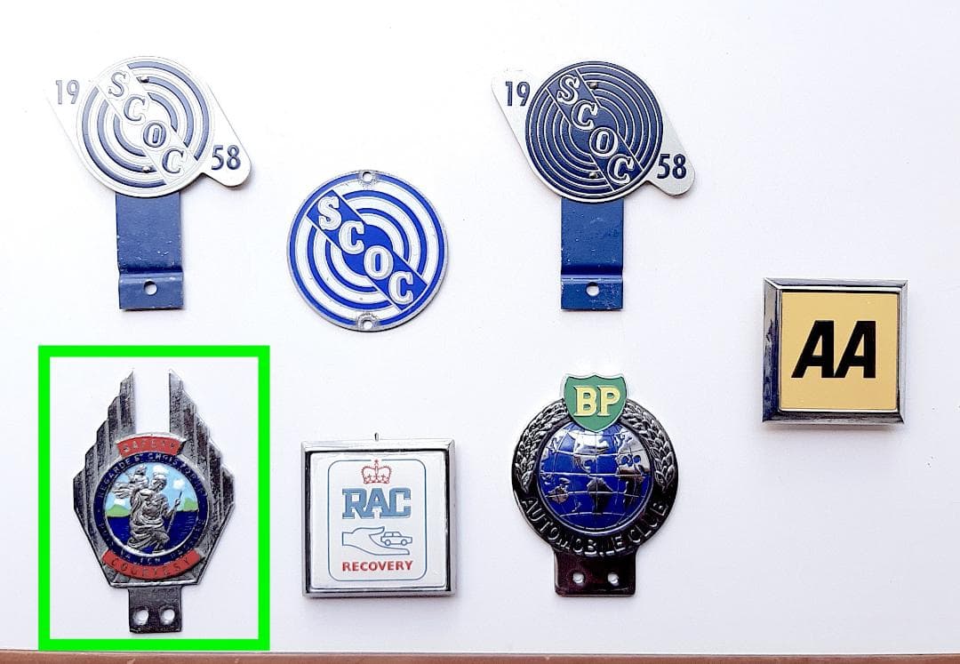 稀少/英国/セントクリストファー/バッジ/60年代/ベスパ/ランブレッタ/モッズ