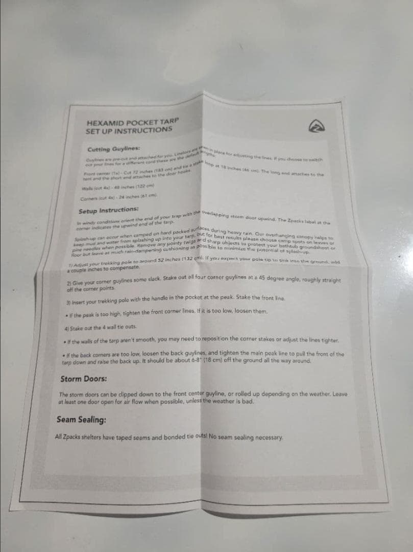 Zpacks Hexamid Pocket Tarp ブルー