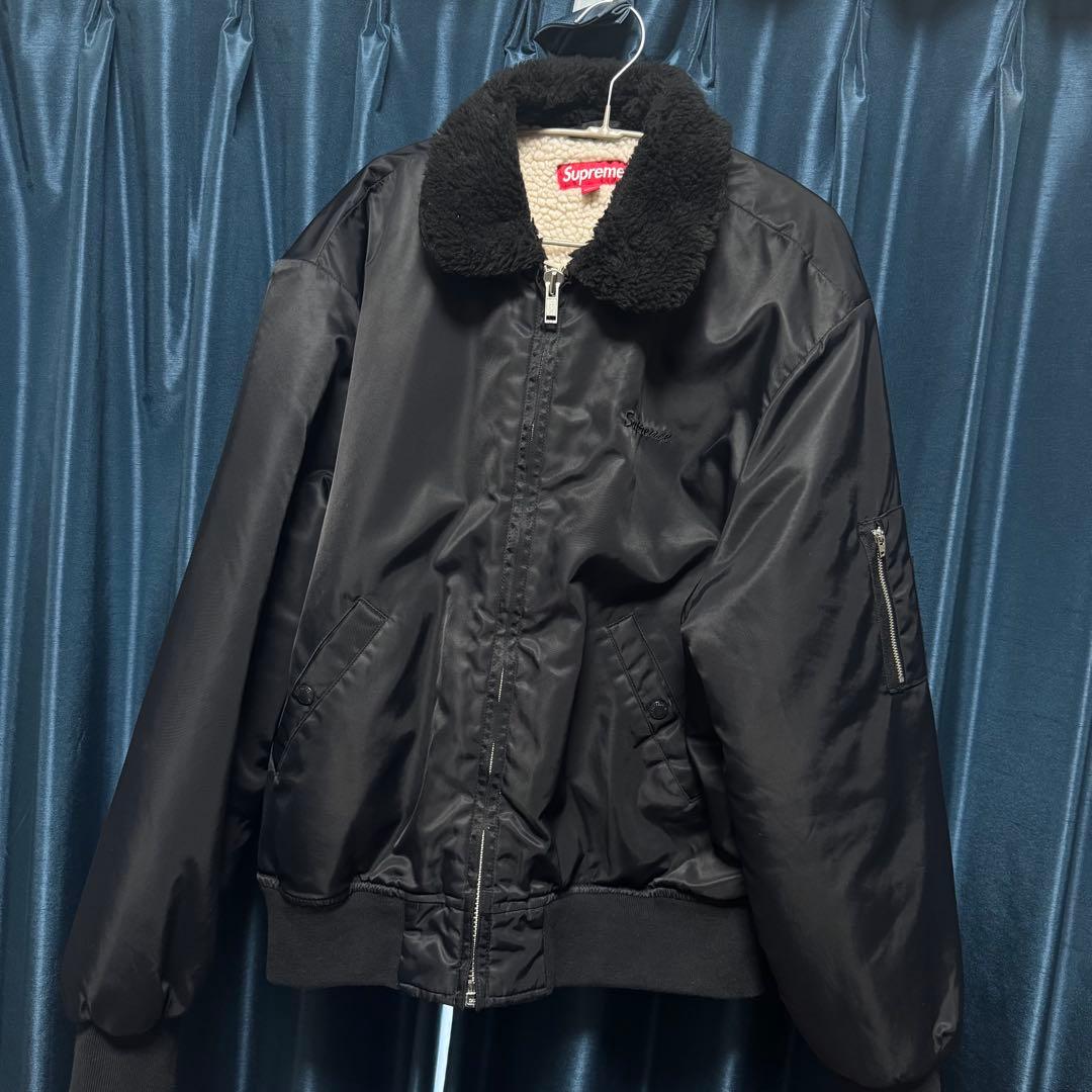 25ss Supreme × Aoi bomber jacket Black