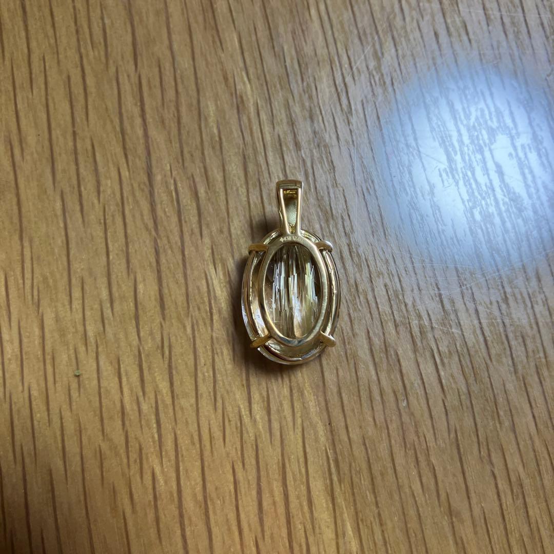 祝日お値下げ中！新品未使用　K18YG ルチルクォーツ ペンダントトップ