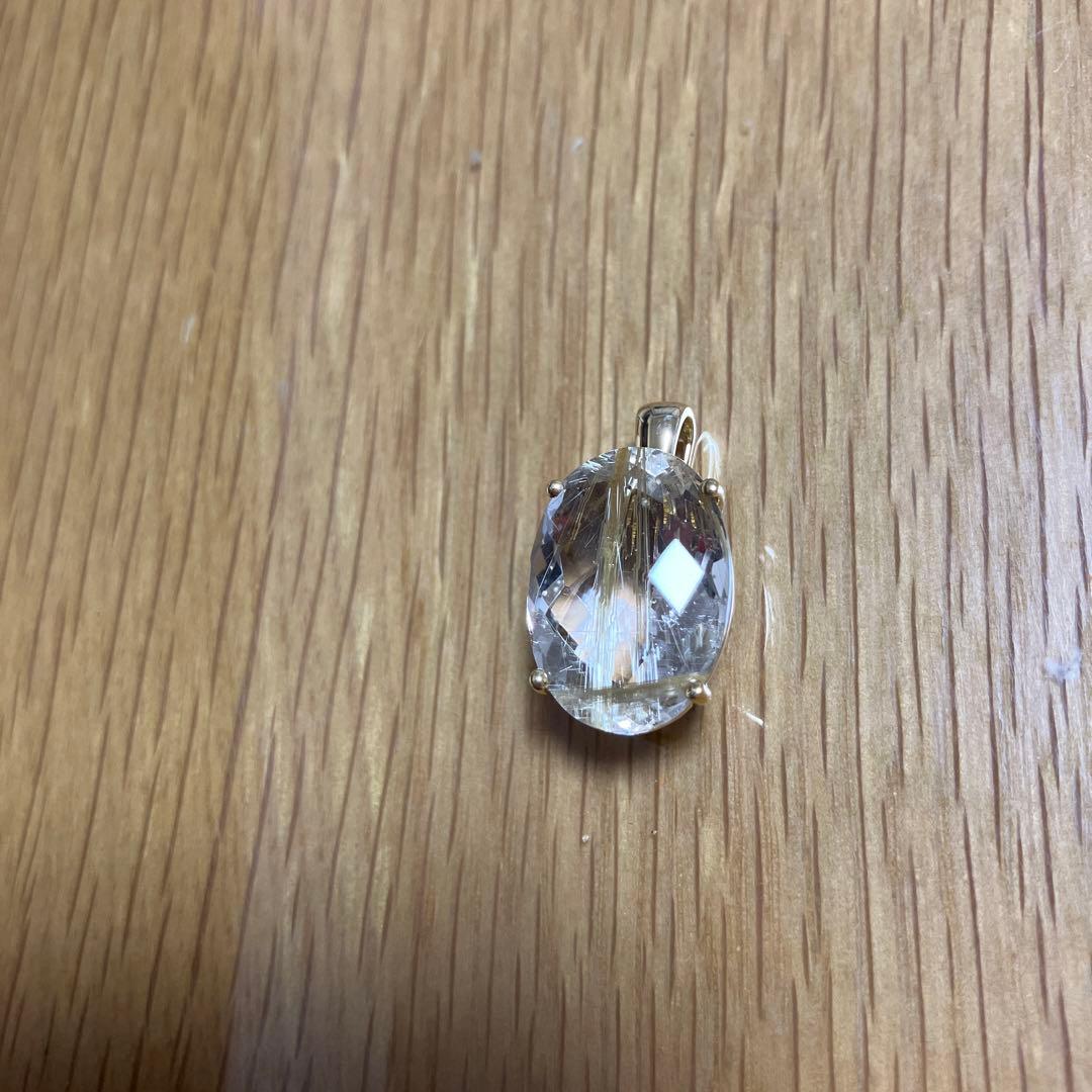 祝日お値下げ中！新品未使用　K18YG ルチルクォーツ ペンダントトップ