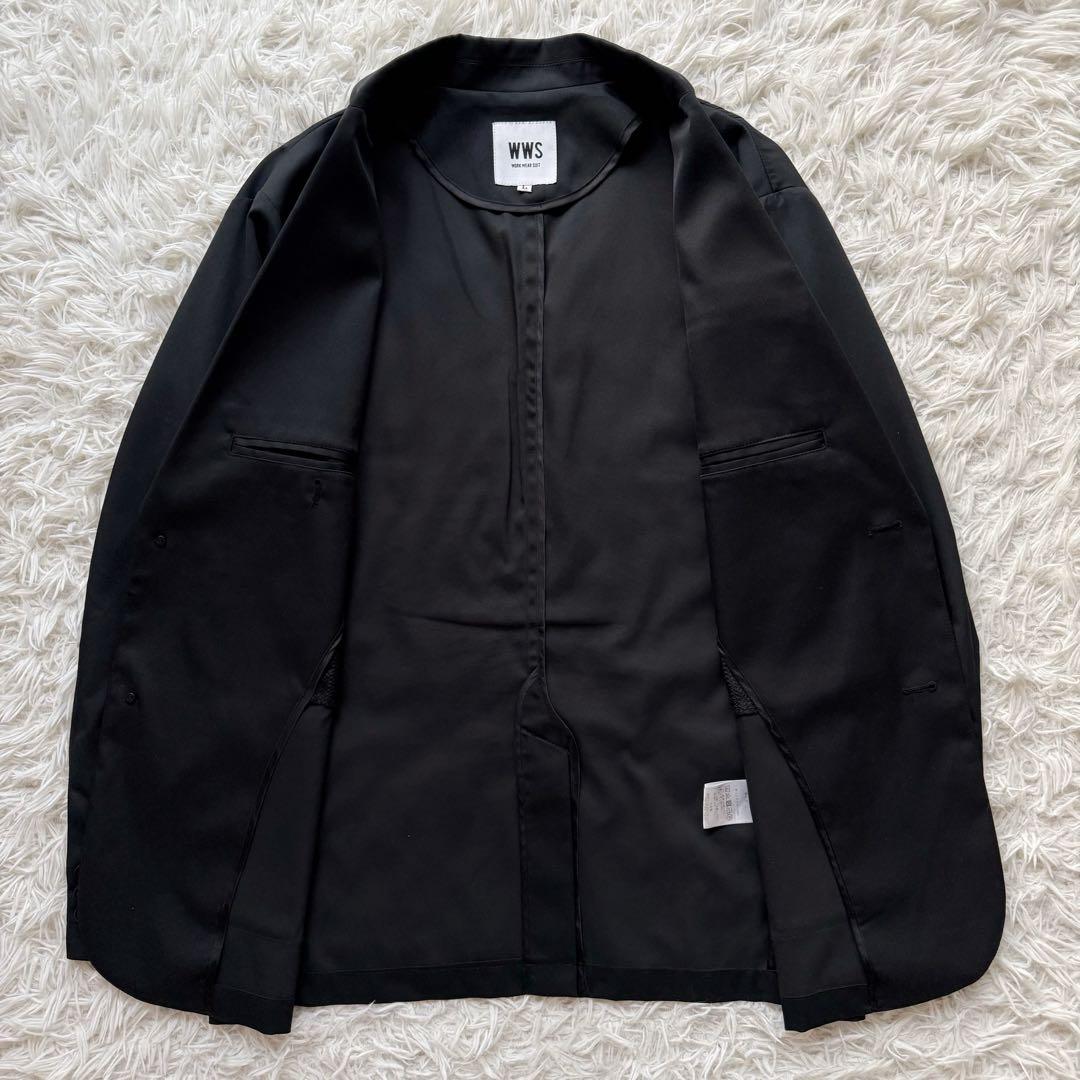 WWS ストレッチスーツセットアップ ブラック 洗濯可 撥水 スーツ Lサイズ