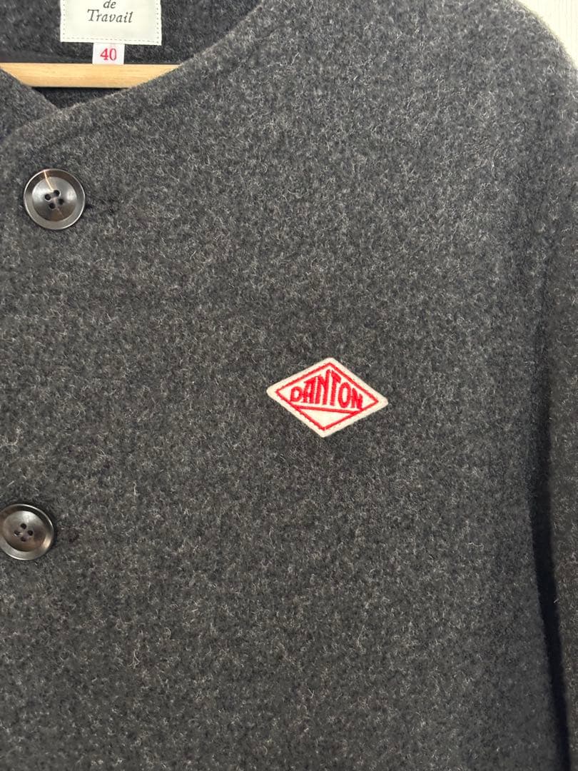DANTONウールモッサジャケット/40/ウール/グレー