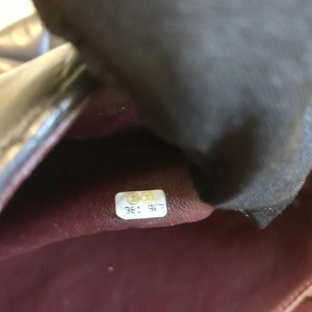 シャネル デカマトラッセ シングルフラップ ダブルチェーン ショルダーバッグ