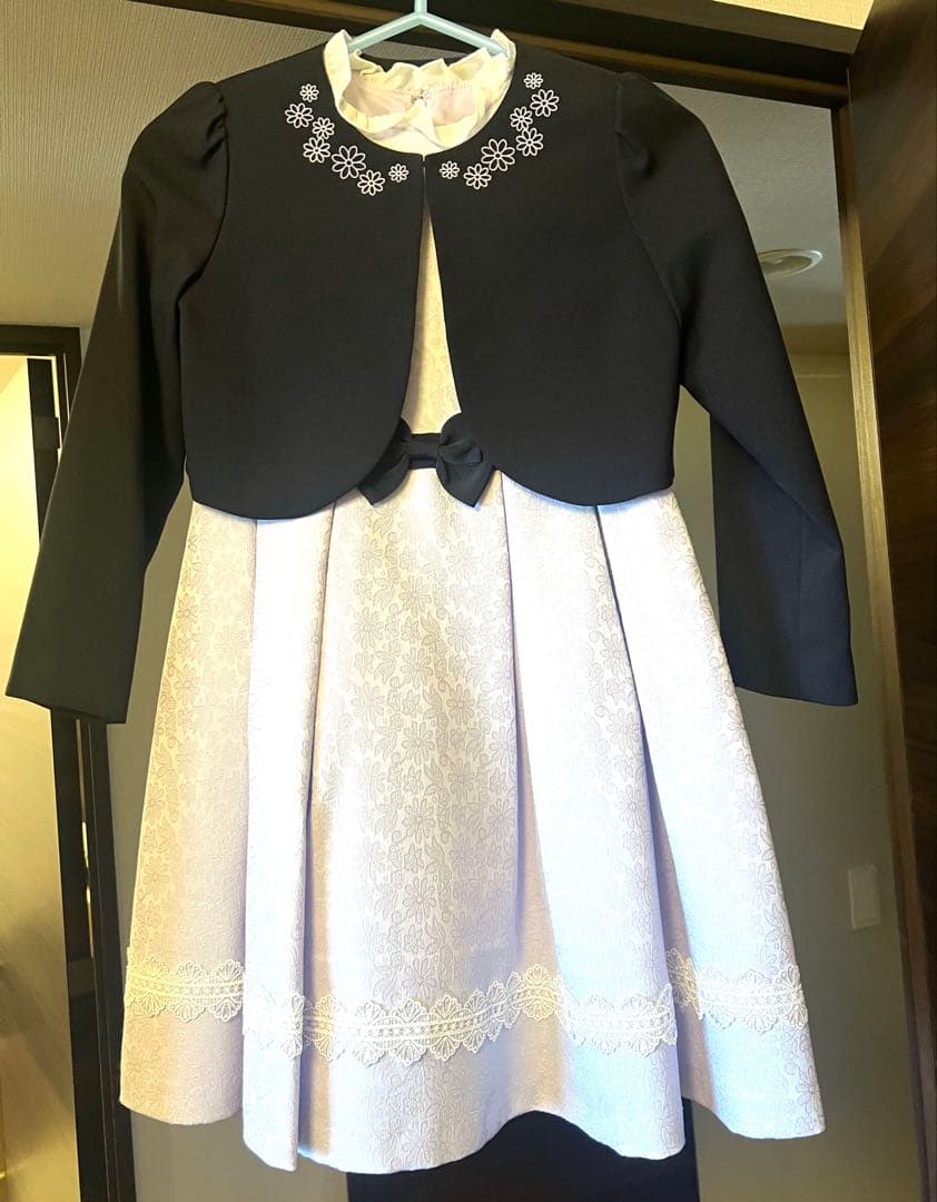 【美品】ワルツバイビームス　フォーマル　入学式　ボレロワンピース　130