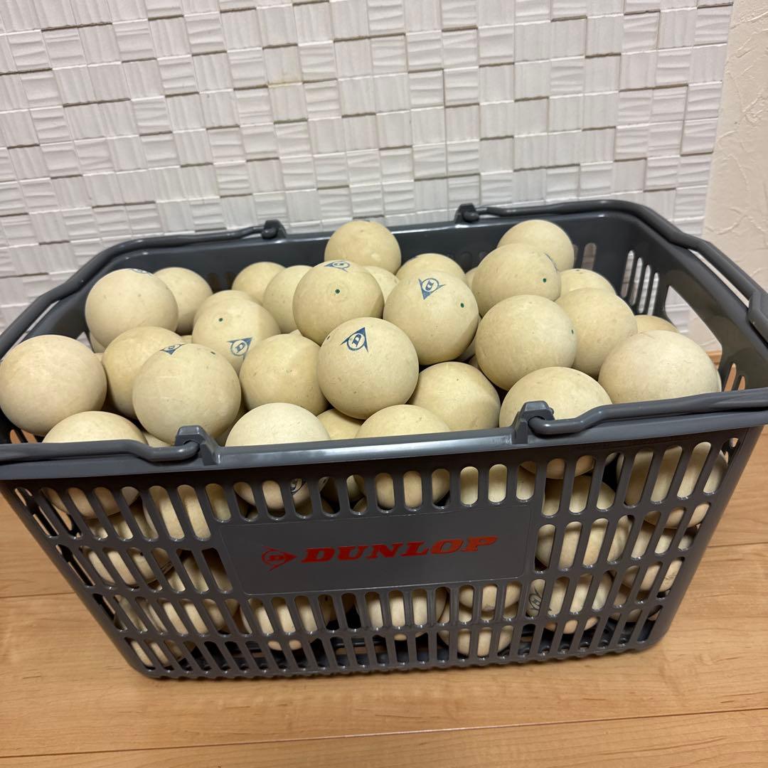③ 【ダンロップカゴ付き‼️ソフトテニスボール130球‼️】