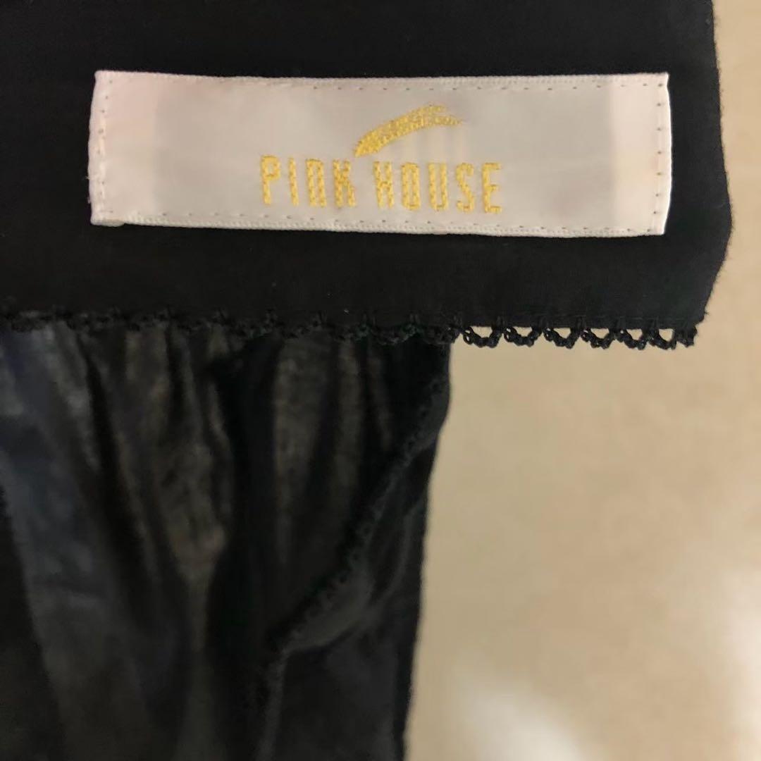 ピンクハウス 書斎の猫たち刺繍入りローン タブリエ