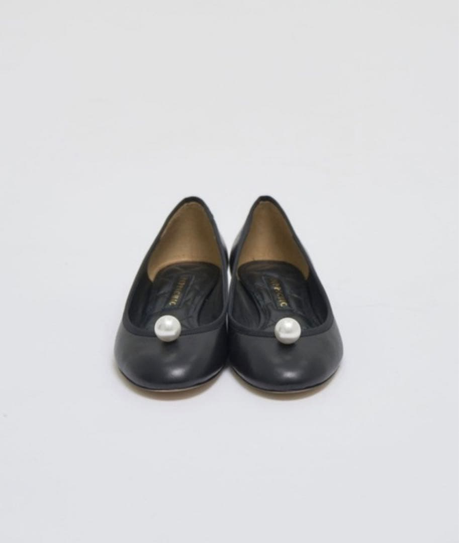 【新品未使用】pippichic ブラック　パールフラットシューズ　36