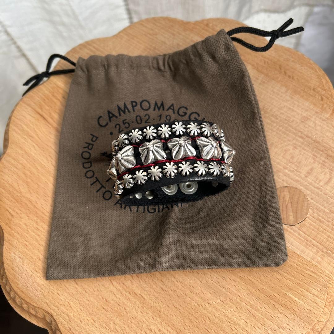 CAMPOMAGGI スタッズワイドブレスレット