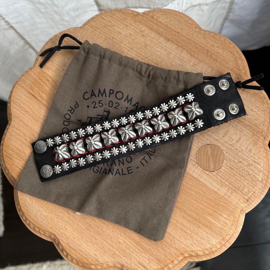 CAMPOMAGGI スタッズワイドブレスレット
