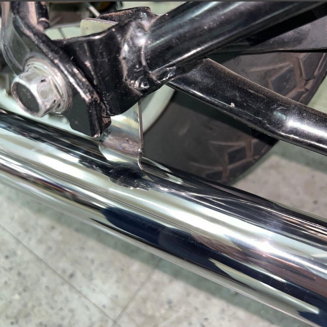 あ*あ様 ワンオフ　SR400 ショート菅　ドラッグパイプスラッシュカットマフラ