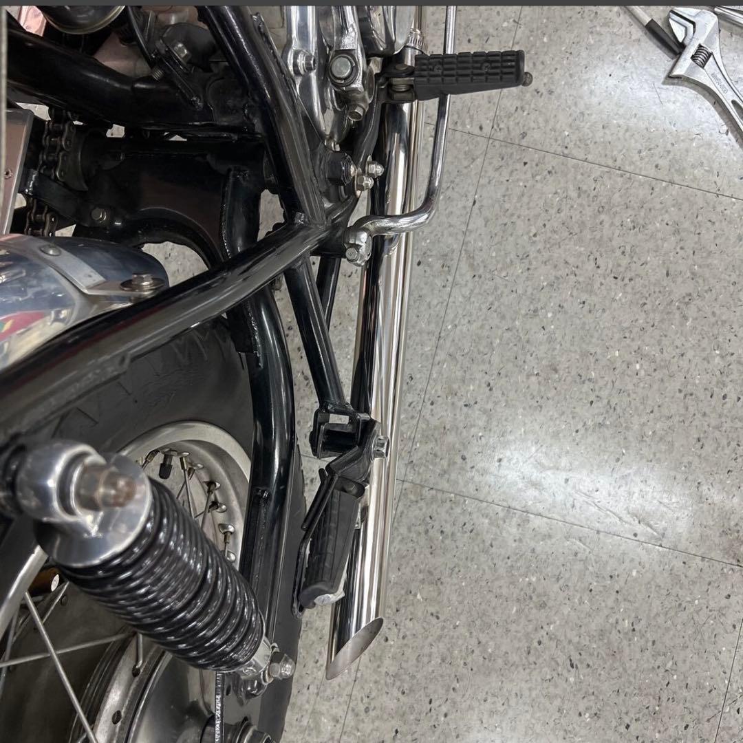 あ*あ様 ワンオフ　SR400 ショート菅　ドラッグパイプスラッシュカットマフラ