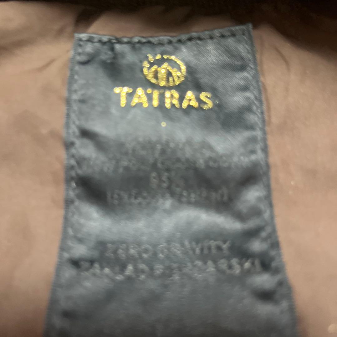 TAITRAS チェック柄ダウンベスト ファー付き