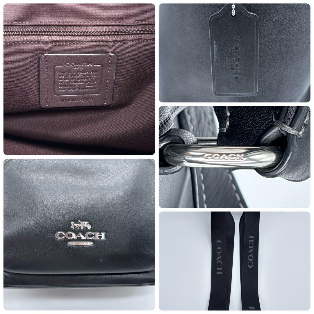 コーチ リュック バックパック レザー ロゴ CT811 ブラック