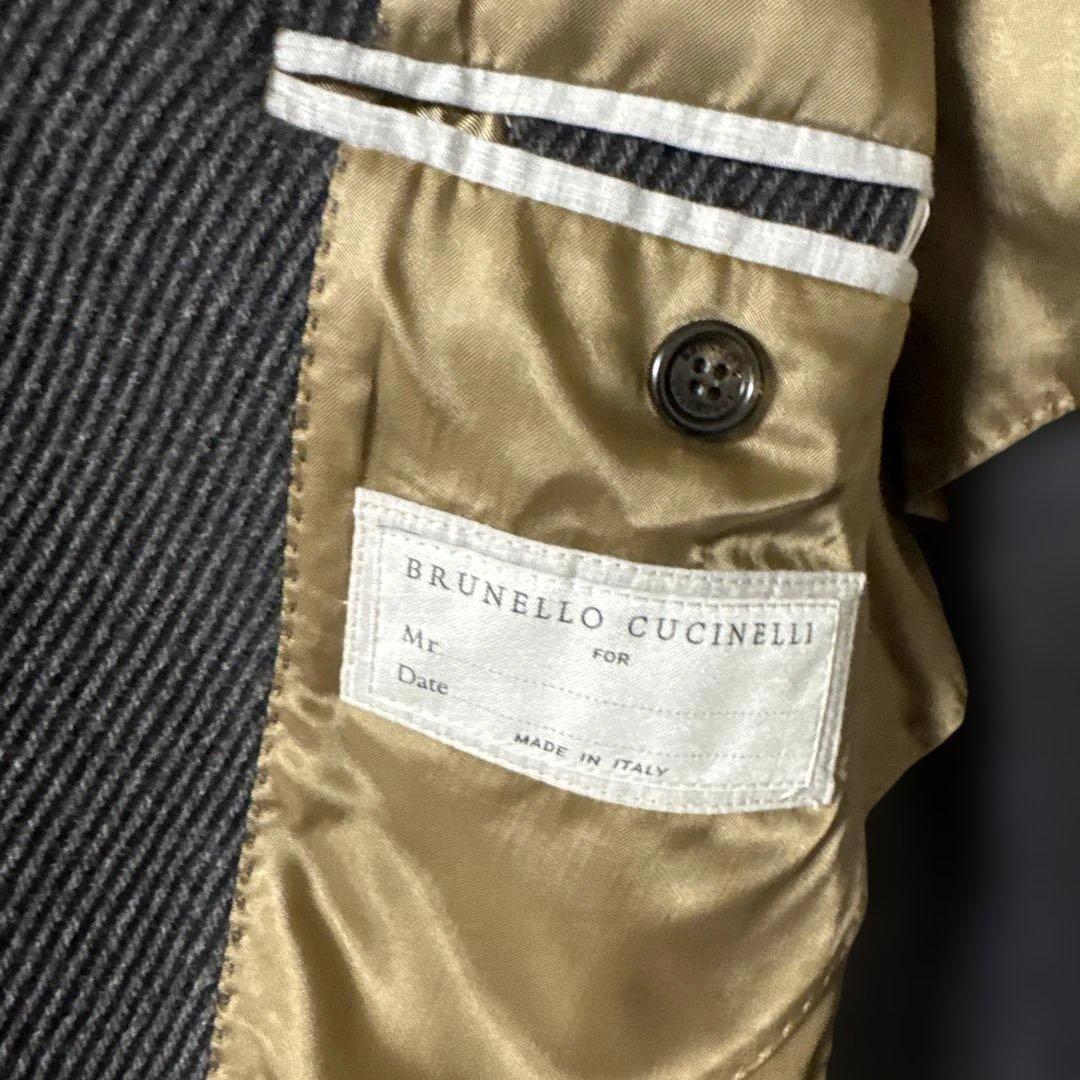 BRUNELLO CUCINELLI ダークグレー ピーコート