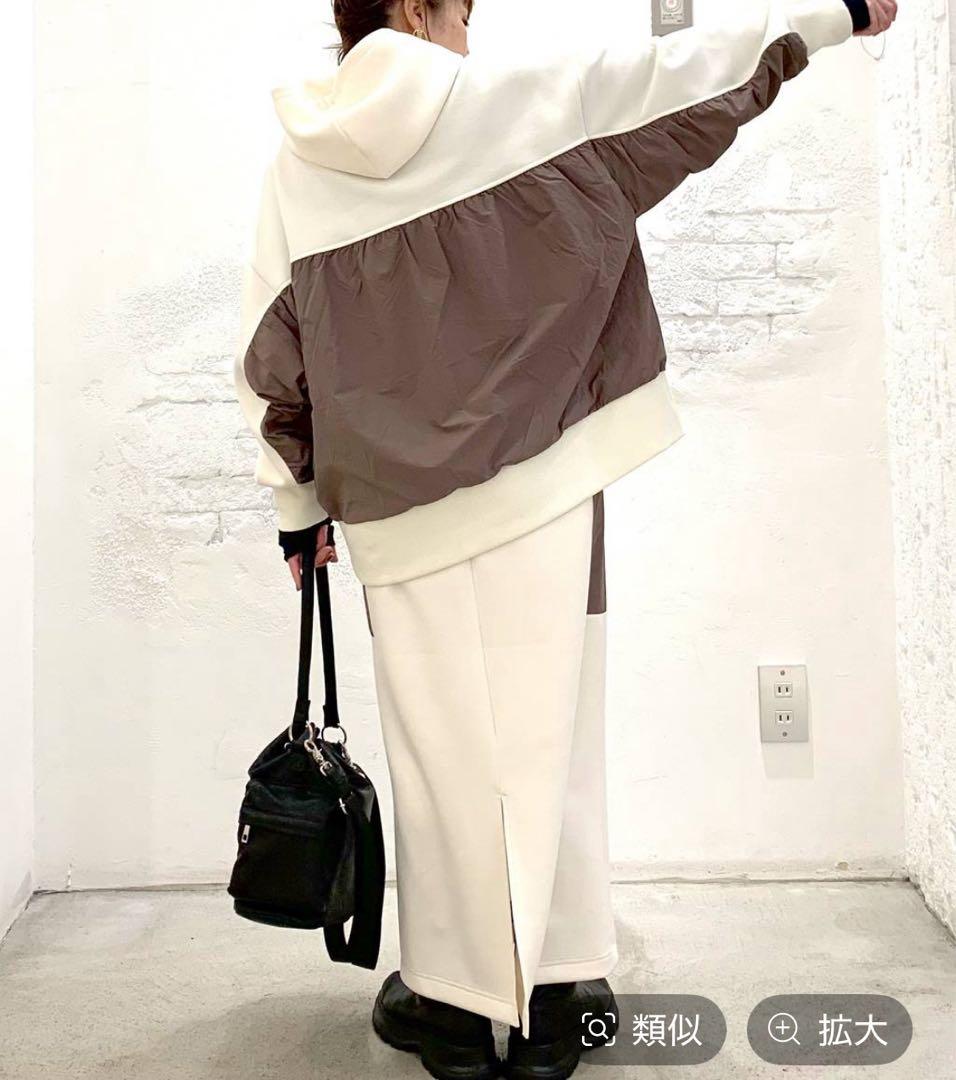 新品タグなし未使用　レプシィムの異素材ギャザーパーカー上下セット