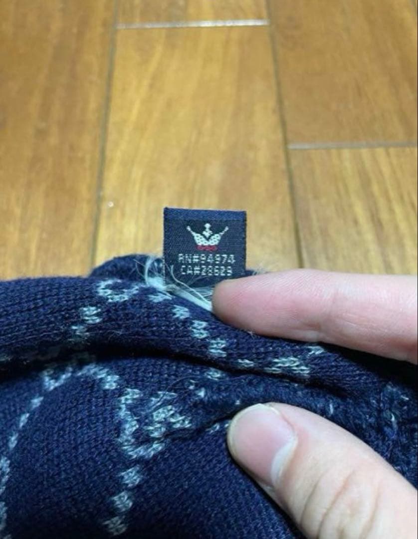 90s old stussy ビーニー　モノグラム　紺タグ