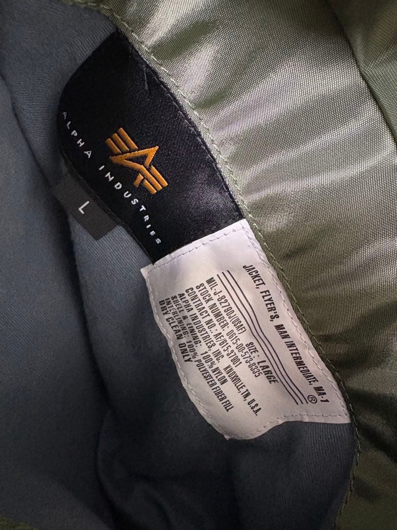 ジャケット・アウター ALPHA MA-1 FLIGHT JACKET size L