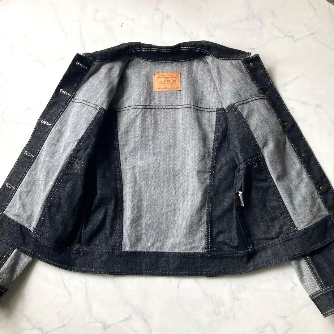 極美品 LOUIS VUITTON デニムジャケット 切替 ツイルデニム