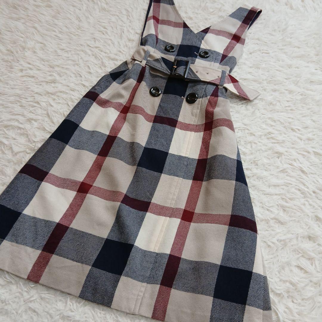 【BLUE LABEL CRESTBRIDGE】ウールビエラジャンパースカート