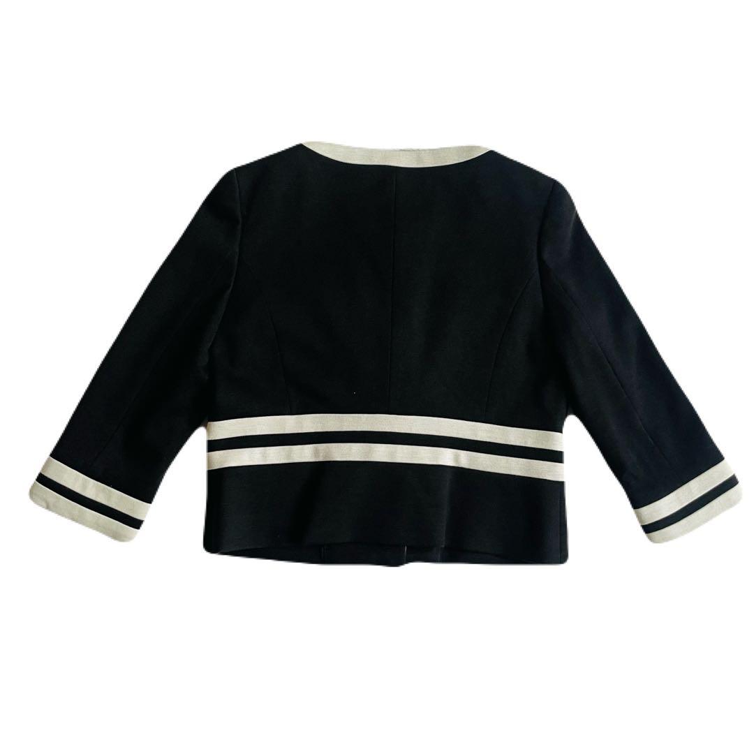 【新品タグ付】ダイアグラム ウール混 配色ジャージジャケット ノーカラー S