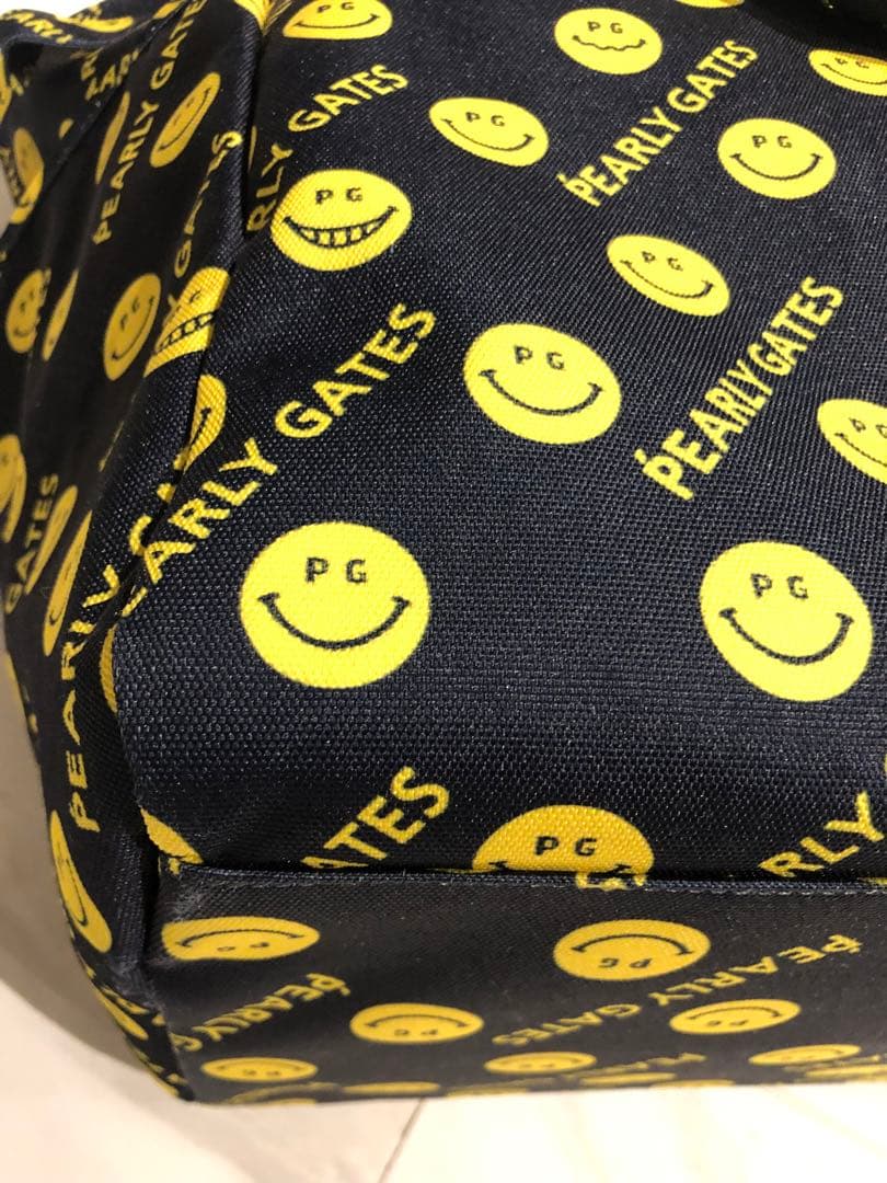 【未使用】パーリーゲイツ　ニコちゃん　総柄　ボストンバック　希少　ゴルフ　PG