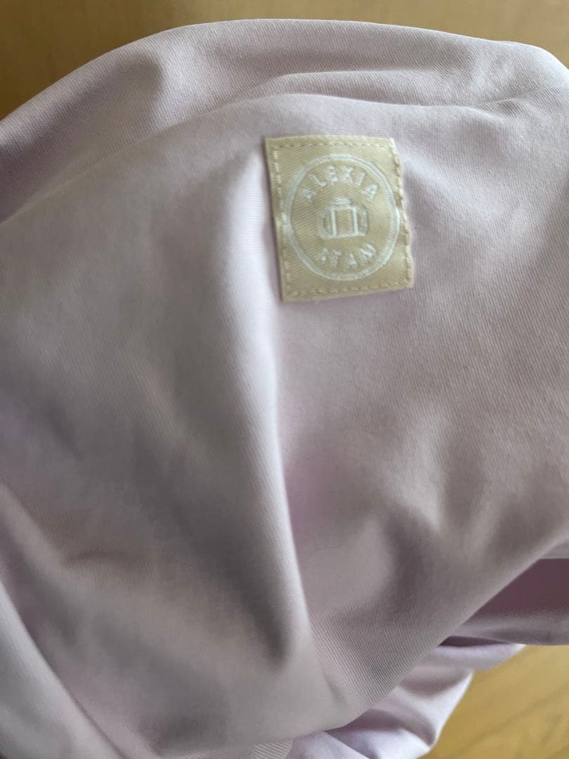 ALEXIA STAM 水着ストロベリーミルク ピンクセット&フリル付ホワイト上