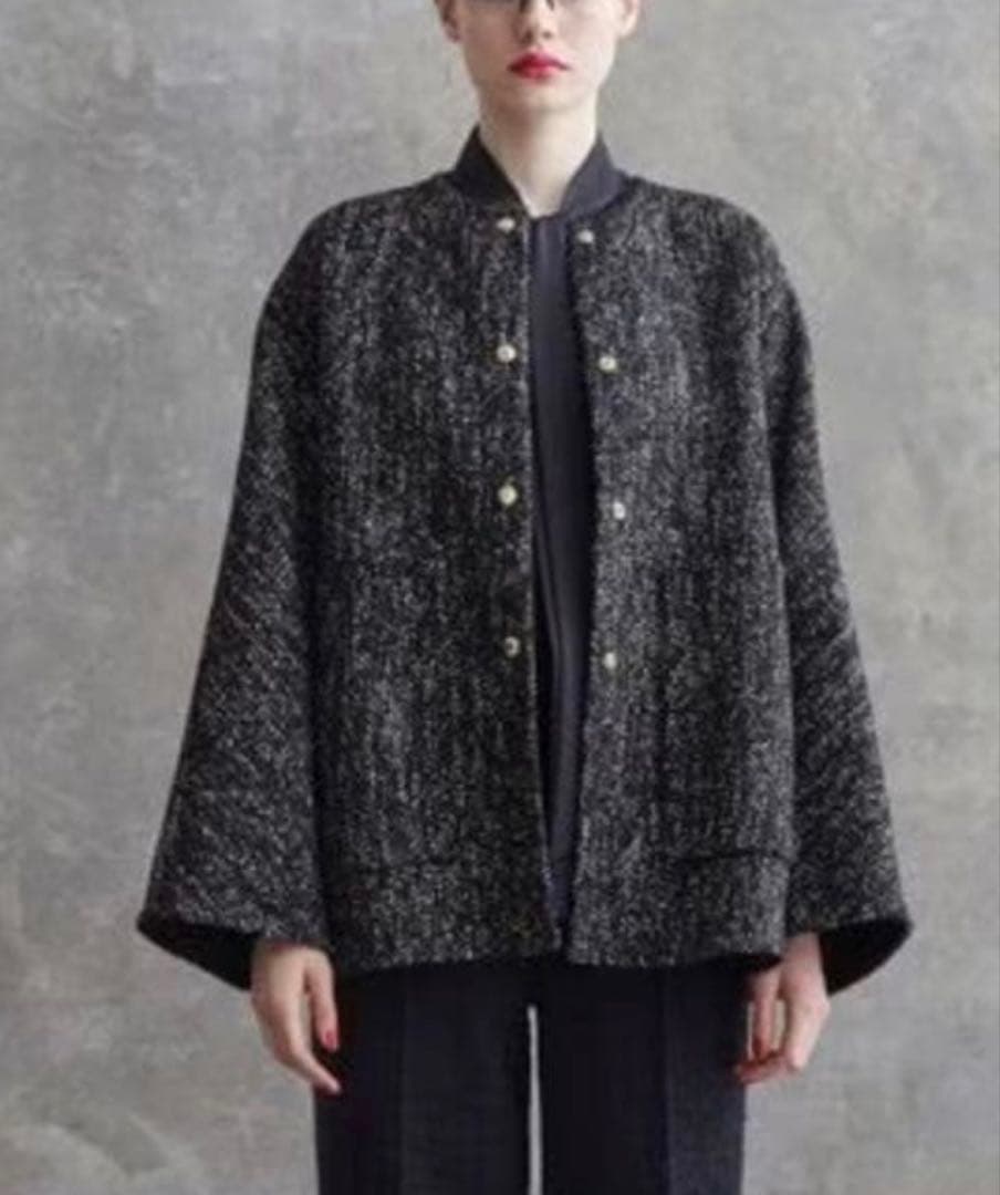 ドゥロワー　ツイードケヌキジャケット　コート　36