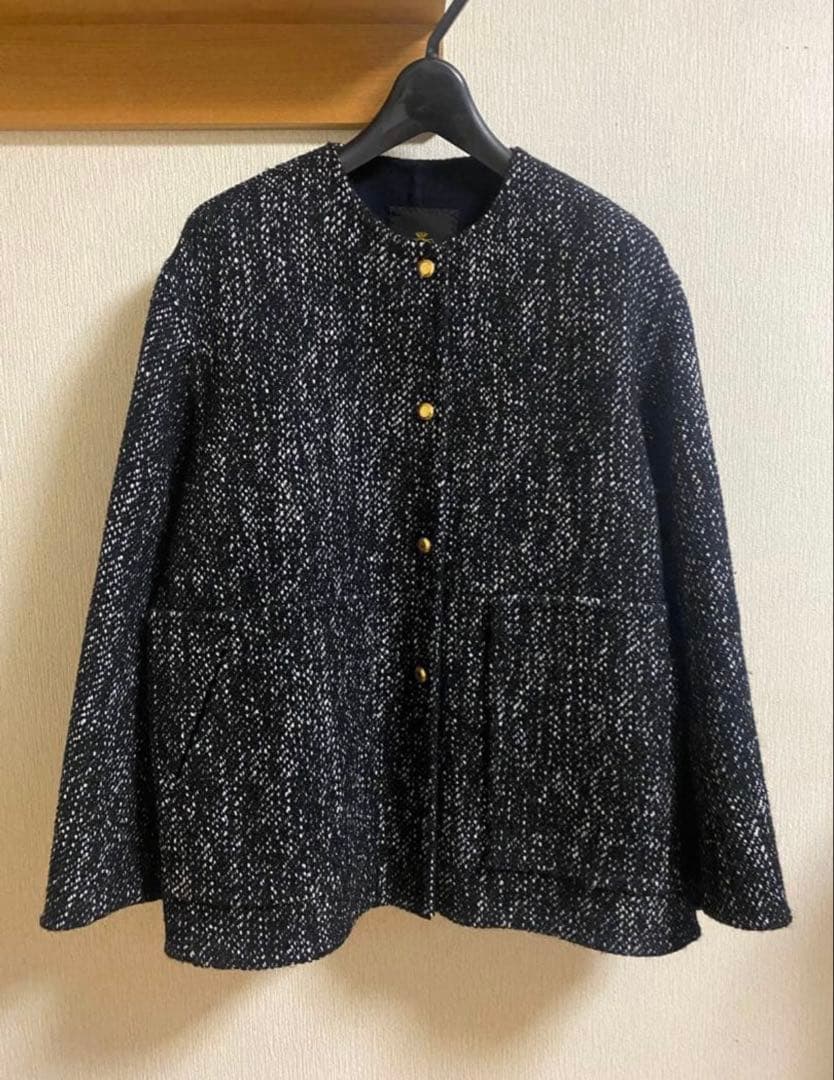 ドゥロワー　ツイードケヌキジャケット　コート　36