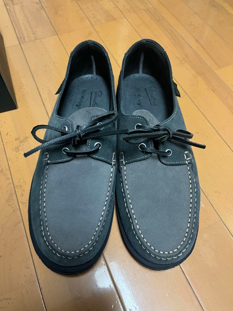 希少！パラブーツ×フィルメランジェ別注　デッキシューズ　ドマング　グレースエード