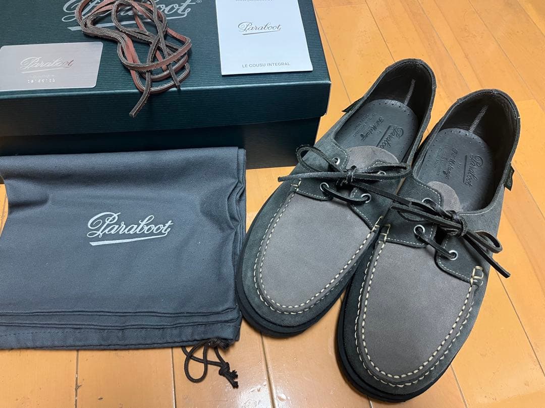 希少！パラブーツ×フィルメランジェ別注　デッキシューズ　ドマング　グレースエード