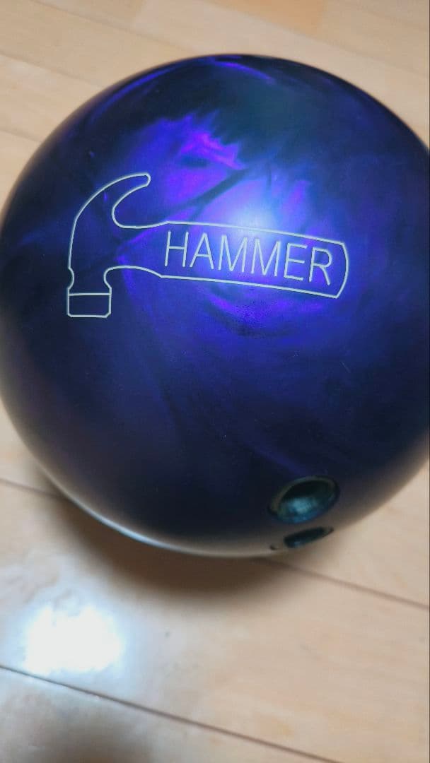 ろ*様 ハンマー パープルパールウレタン 15ポンド 美品 サムレス 両手投げ