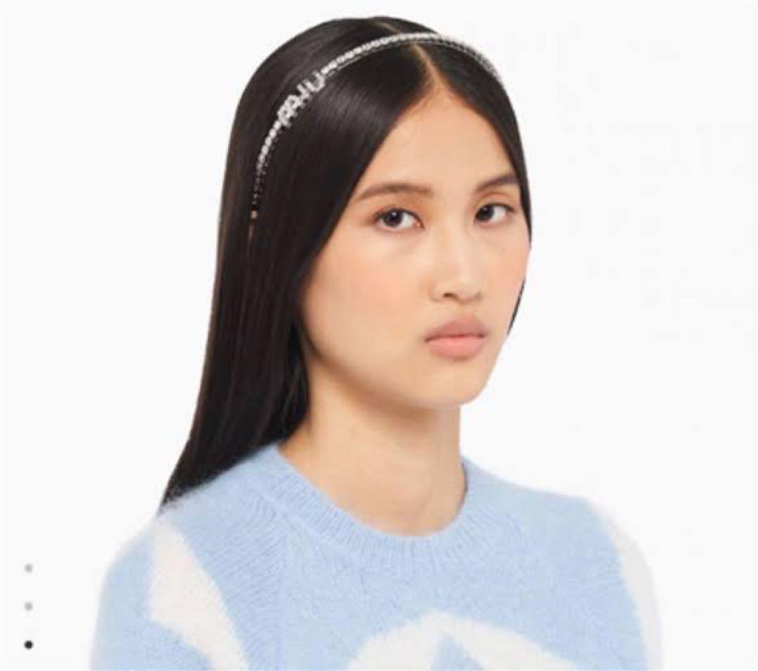 MIUMIU ラインストーン ビジュー カチューシャ